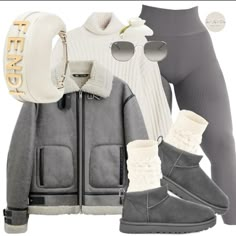 Grey Uggs, Cold Outfit, Outfit Pieces, Cute Winter Outfits, Casual Chic Outfit, Looks Chic