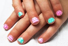 Mint & Pink Chevron Hearts Mini Nail Wraps Wedding Nail Polish, Aurora Nails, Nails For Kids, Pink Chevron, Nail Polish Designs, Girls Nails