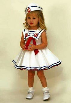 Baby Pageant, Sailor Baby, Pageant Outfits, Pageant Wear, Куклы American Girl, Dress Infant, Sailor Dress, Baby Sewing