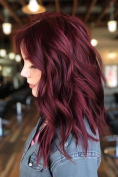 30 Bold & Bright Red Hair Color Ideas That'll Turn Heads - Flo's Blog Burgundy Blonde Balayage, Maroon And Blonde Hair, Red Hair With Purple Highlights, Raspberry Red Hair, Bright Red Hair Color Ideas, Berry Hair Color, Scarlet Red Hair, Purple And Red Hair, Violet Red Hair