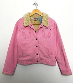 This jacket has some marks on the front side and both arms. (Please see photos for flaws) Measurements  Pit to pit: 18 inches  Top to bottom: 20 inches Jean Rose, Roxy Girls, Pink Corduroy, Jacket Fits, Sherpa Jacket, Girls Jeans, Y2k 2000s, Roxy, Vintage Y2k