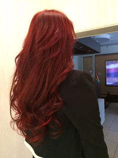 Red Wig Aesthetic, Red Hair With Extensions, Long Red Hair, Pretty Hair Color, Dye My Hair, Hair Dye Colors