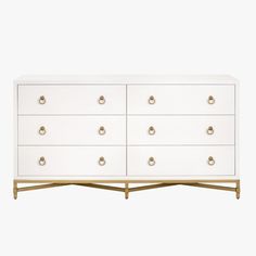 Smith Pearl Shagreen Dresser Shagreen Dresser, Brushed Gold Ring, Beachside Bungalow, Faux Shagreen, Drawer Glides, Double Dresser, Metal Drawers, Metal Accents, Metallic Accents