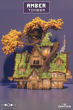 A minecraft fantasy overgrown house design. Download my builds on patreon Minecraft Disney Builds, Minecraft 1.21 Builds, Witchy Minecraft House, Minecraft Lamp Ideas, Minecraft Spiral Staircase, Fantasy Minecraft House, Overgrown House, Minecraft Treehouses