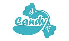 the word candy on a white background