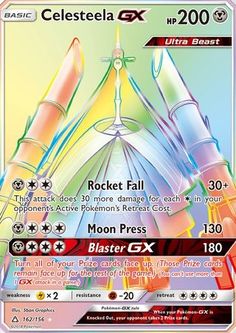 the back side of a card with an image of rockets and stars on it's front