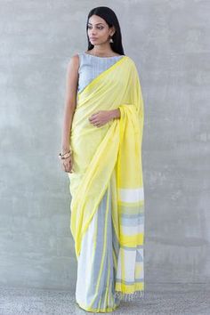 Kaha Eli Rataa - Shipping from 10th May-Order Now Linen Saree, Casual Saree, Elegant Saree, Latest Sarees, Stylish Sarees