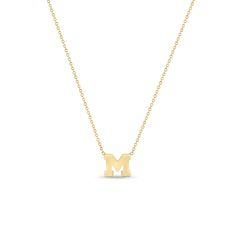 Initial Letter Necklace, Gold Letter Necklace, Zoe Chicco, Letter Pendant Necklace, Single Letter, Large Letters, Letter Pendants, Gold Letters, Initial Letter