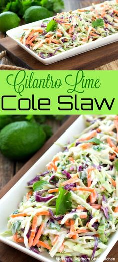 this coleslaw salad is loaded with carrots, celery and lime