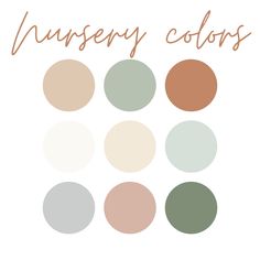 the nursery colors are all in different shades