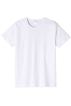 Pima Sleep Tee in White White Tshirt Outfit, Plain White Shirt, Plain White T Shirt, Plain White Tee, T Shirt Png, White Shirts Women, T Shorts, White Tee Shirts, Plain Shirts