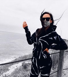 @iamcattsadler // Pocket Hoodie and Joggers in Black & White MYRRHE black and white / tie dye / hoodie / #myrrhe / hand-dyed / made in Los Angeles / LA California / sweatshirt / croptop / cropped hoodie / stayhome wfh tiedye / quarantine / joggers / sweatpants  tracksuit / sweatsuit / spring style  / Catt Sadler / Malibu / wear a mask / california Catt Sadler, Wear A Mask