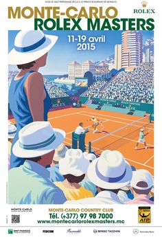 an advertisement for the monte - carlo rolex masters tennis tournament in las angeles, california