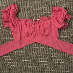 Brand New Without Tags Top Super Cute (Hard To See In Picture But The Ties Tie Together In The Back) Size Medium But Runs On The Small Side So More Like A Small!Bought From A Boutique In Local San Francisco Pink Top, Pink Tops, San Francisco, Super Cute, Womens Tops, Size Medium, Crop Tops, Running, Boutique