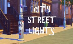 an animated city street light with the words city street lights