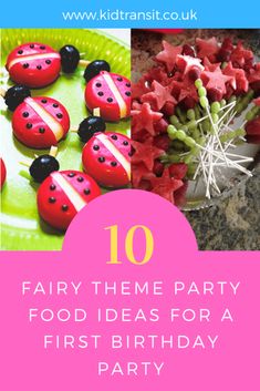 the top ten party themes for a first birthday party with ladybugs and watermelon