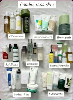 K Skincare Products, Korean Skin Care For Combination Skin, Korean Essentials, Combination Skin Care Routine, Celebrity Skin Care, Acne Prone Skin Care