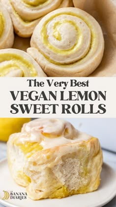 the very best vegan lemon sweet rolls