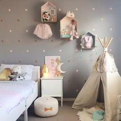 Toddler girl bedroom ideas Ideas Habitaciones, Bedroom Murals, Teepee Tent, Baby Bedroom