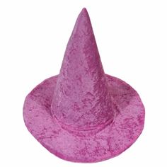 a pink velvet hat on a white background