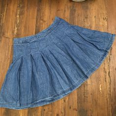 Brand New With The Tags Still On! Save Big. American Eagle Highest Rise Blue Denim Pleated Tennis Skirt. Can Be Worn For A Variety Of Occasions, Super Cute! Please Keep An Eye Out. We Will Be Listing A Lot More New With Tags Items By Aerie Soon! Want To Purchase More Than One? Please Message Us First! We'd Be Happy To Make You Deal For Multiple Items. Monday - Friday, 9am - 4pm Business Hours 0-1 Business Day Handling Time Any And All Questions Welcome, Message Us! Pleated Medium Wash Denim Bottoms, Pleated Denim Blue Cotton Skirt, Denim Blue Cotton Pleated Skirt, Pleated Denim Blue Denim Bottoms, Pleated Denim Blue Bottoms, Casual Denim Blue Pleated Mini Skirt, Casual Denim Blue Cotton Mini Skirt, Casual Cotton Pleated Denim Skirt, Casual Medium Wash Pleated Denim Skirt