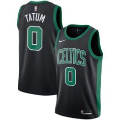 men's boston basketball jersey with the number 0 on it in black and green