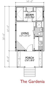 the gardenia floor plan is shown