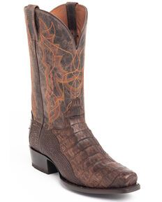 Dan Post Mens Caiman Belly Western Boots - Snip Toe, Chocolate Texas Cowboy Boots, Cowboy Store, Dan Post Boots, Cowboy Aesthetic, Handcrafted Boots, Dan Post, Mens Cowboy Boots, Western Boot, Toe Boots