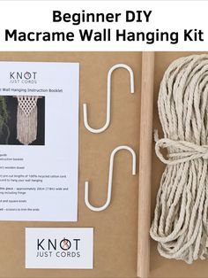 the macrame wall hanging kit is ready to be used for making macrame wall hangings