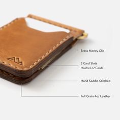 The Belford is the perfect wallet for the minimalist who still wants to be able to carry and easily access cash. The sleek design and slim profile maintain a minimalist feel and front pocket fit. Each wallet is hand-stitched and made from full-grain, Horween leather.