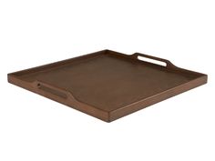 a brown tray with handles on it