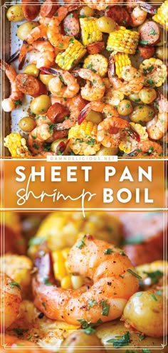 SHEET PAN SHRIMP BOIL, sheet pan, weeknight dinner ideas Sheet Pan Meals Healthy, Sheet Pan Shrimp Boil, Pan Shrimp Boil, Sheet Pan Meals, Sheet Pan Shrimp, Pan Shrimp, Sheet Pan Suppers, Sheet Pan Dinners Recipes, Shrimp Recipes For Dinner