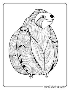 a coloring page with an image of a slotty on it's back side