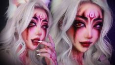 Black Kitsune, Demon Makeup, Makeup Eye Looks, Goth Makeup