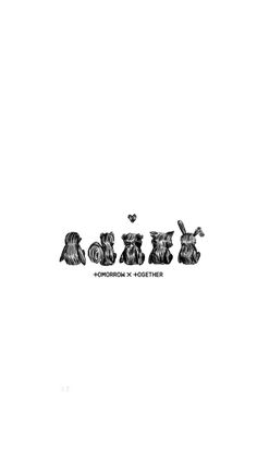 four different animals are shown in this black and white photo, with the words chihuahua on it