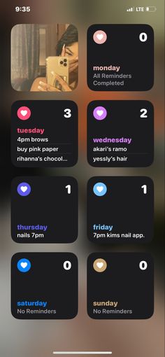 an iphone screen showing the daily schedule for someone's upcoming date, and what they are