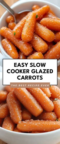 Image for Easy Slow Cooker Glazed Carrots Crockpot Carrots Healthy, Crock Pot Carrots Slow Cooker, Slow Cooker Carrot Recipes, Crock Pot Vegetable Recipes, Crock Pot Carrots Glazed, Crock Pot Glazed Carrots, Glazed Carrots In Crockpot, Canned Carrots Side Dish, Slow Cooker Glazed Carrots