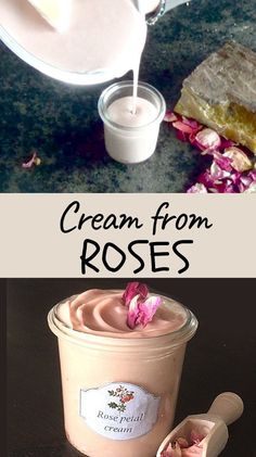 Rose Infused Oil, Cream For Glowing Skin, Rose Body Butter, Diy Body Butter, How To Make Rose, Infused Oil, Homemade Cosmetics, Homemade Lotion, Rose Cream