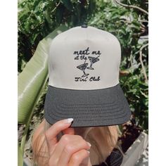 Black vintage trucker hat meet me at the Toni club trucker hat black/cream Bachelorette Party Hat, Bachelorette Hats, Trucker Hat Black, Fox Wedding, Vintage Trucker Hat, Black Trucker Hat, Bachelorette Party Planning, Vintage Trucker Hats, Bachelorette Trip