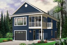 this is an artist's rendering of a two story house