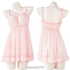 Costumes Cosplay Lolita Girl Chiffon Dress Women Nightdress Pajamas Outfits Pink  | eBay Pajama Outfit, Style Kawaii, Pajama Dress, Night Dress For Women, Cute Pajamas, Valentines Outfits, Maid Dress, Women Pink, Pink Outfits