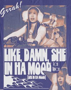 a poster for the movie like, damn she in ha moobi with an image of a woman on a motorcycle