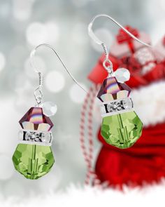 The perfect gift for the Grinch that your list! Our Grinch-mas Christmas Earring Kit is made out of Genuine Swarovski Crystal, combined with .925 Sterling Silver Findings. Each of or Holiday Kit contains materials to complete 1 set of earrings.The perfect gift for the Grinch that your list! Our Grinch-mas Christmas Earring Kit is made out of Genuine Swarovski Crystal, combined with .925 Sterling Silver Findings. Each of or Holiday Kit contains materials to complete 1 set of earrings. Christmas Jewelry Ideas Handmade Gifts, Diy Grinch Earrings, Thanksgiving Jewelry Diy, Christmas Gift Dangle Crystal Earrings, Christmas Gift Crystal Dangle Earrings, Green Jewelry For New Year's Gift, Green Jewelry For New Year Gift, Green Jewelry As A New Year Gift, Green Earrings Gift For New Year