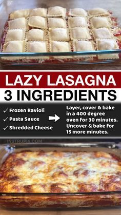 three different ways to make lasagna in the oven