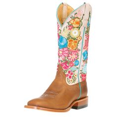 Macie Bean 13" Shaft Stitch pattern with embroidered floral detail Square Toe Roper Heel Leather Sole M9155 These Macie Bean Rosita Floral cowgirl boots are a great boot that is eye catching and super comfortable. Colorful Cowgirl Boots, Cowgirl Boots Flowers, Preppy Cowgirl Boots, Flower Cowboy Boots, Colorful Cowboy Boots, Floral Cowgirl Boots, Macie Bean Boots, Floral Cowboy Boots, Cute Cowboy Boots