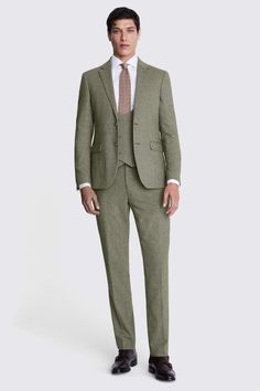 This outfit was included in What To Wear To The Races: Outfit Ideas For Men. See more looks at MensFlair.com Sage Green Suit Wedding, Sage Green Suit, Herringbone Tweed Jacket, Herringbone Tweed