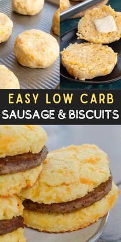 Try this Keto Sausage and Biscuit Recipe for an easy low carb breakfast! Sausage And Biscuits, Sausage Keto, High Protein Low Carb Breakfast, Keto Breakfast Smoothie, Keto Sausage, Breakfast Biscuits, Breakfast Easy, Low Carb Low Sugar, Best Low Carb Recipes