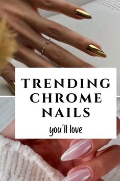 Let your tips shine with these stunning chrome nails. From sleek brown chrome nails to chic neutral chrome nails and playful pink hues, these chrome nail ideas will take your manicure to new heights. Get ready to rock the trendiest nails in town! | chrome nails, brown chrome nails, pink chrome nails, chrome nail ideas, neutral chrome nails, every day nail ideas, minimalist nails, classy nails, trendy nails, cute nails, holiday nails, winter nails, xmas nails, gold nails, acrylic nails, gel nails, birthday nails Gel Nails Birthday, Chrome Nails Brown, Neutral Chrome Nails, Nail Ideas Neutral, Neutral Chrome, Chrome Nails Pink, Brown Chrome Nails, Nails Pink Chrome, Chrome Nail Ideas