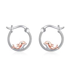 PRICES MAY VARY. ❤️Design❤️The jumping dolphin earrings is so cute and lovely. Many believe dolphin is the symbol of wisdom, energy, friendship, kindness. it will never goes out of style, also fits for any outfits. 🌸Material of Earrings🌸Dolphin earrings for girls jewelry are made of 925 sterling silver, tarnish-proof, white rose gold plated, and contain no allergic material. They are comfortable to wear and not harmful to health. 💖Specification💖Dolphin hoop Earrings Size: 17.8*17mm.(0.7*0.67 Moonstone Jewelry Earrings, Jumping Dolphin, Dolphin Jewelry, Bat Earrings, Dolphin Earrings, Animal Earrings, Sterling Jewelry, Moonstone Jewelry, Girls Earrings