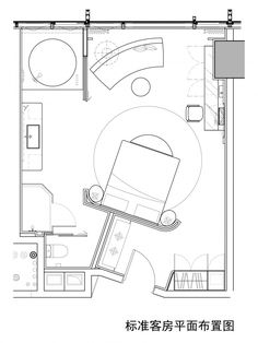 the typical room layout plan is shown in black and white, as well as an office desk